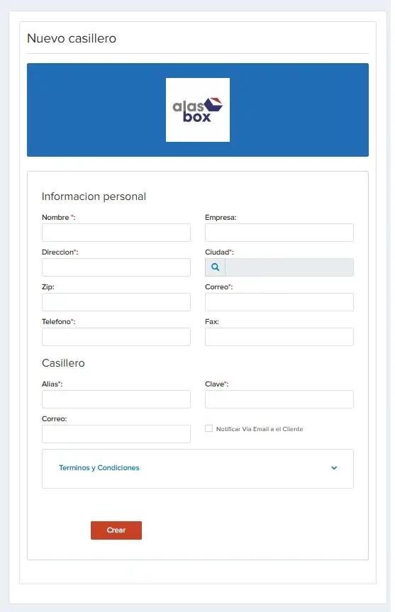 Crear Casillero Colombia - Compras desde Europa